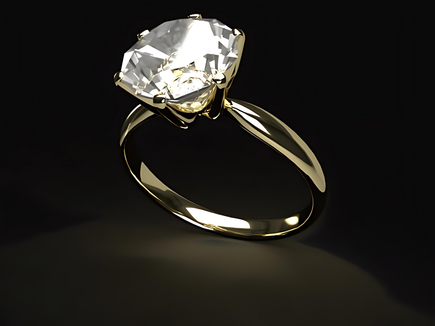 Handmade 18K gold ring with natural Vs high quality Diamond. IGI certificate.