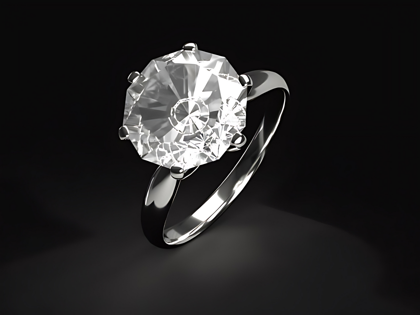 Handmade 18K gold ring with natural Vs high quality Diamond. IGI certificate.
